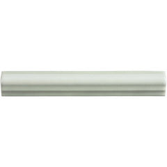 Mint ogee moulding off-white ceramic baseboard with smooth glossy finish and subtle beveled edges