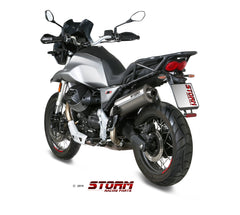 STORM OVAL Auspuff passend für Moto Guzzi V85 TT 19-22