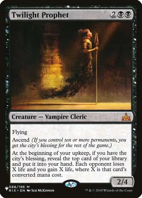 Magic The Gathering The List Single Card Mythic Rare Twilight Prophet RIX-88 Rivals of Ixalan