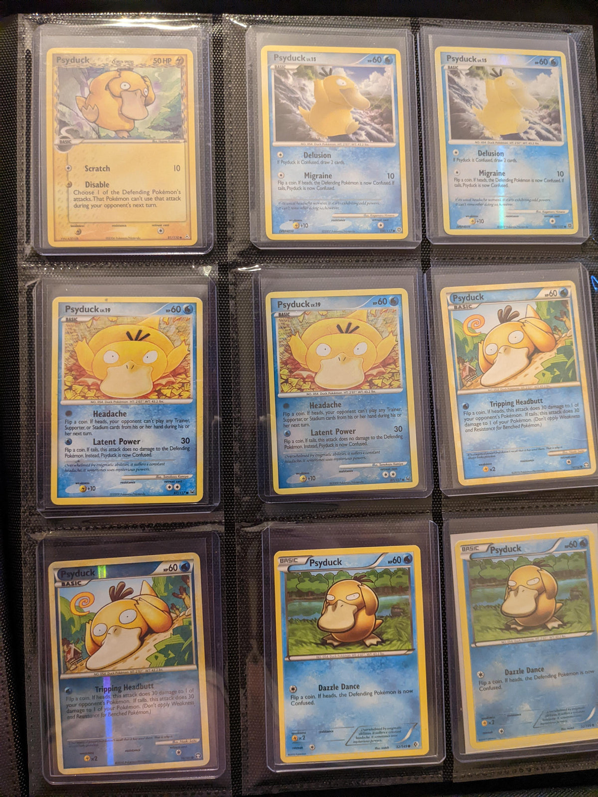 My complete English Psyduck collection : r/PokemonTCG