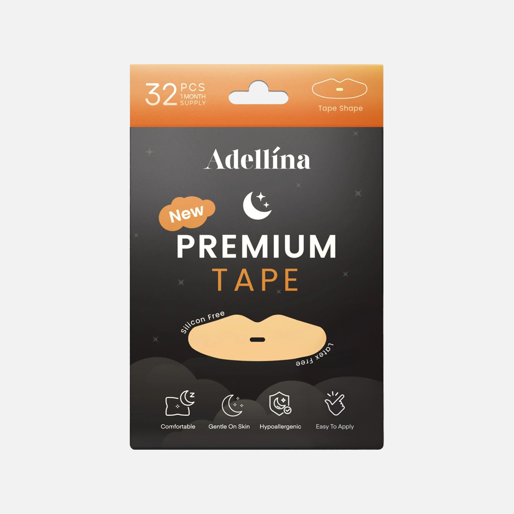 Adellina Lip-shaped Mouth Sleep Tape — Premium Micropore Material (32 Tapes)
