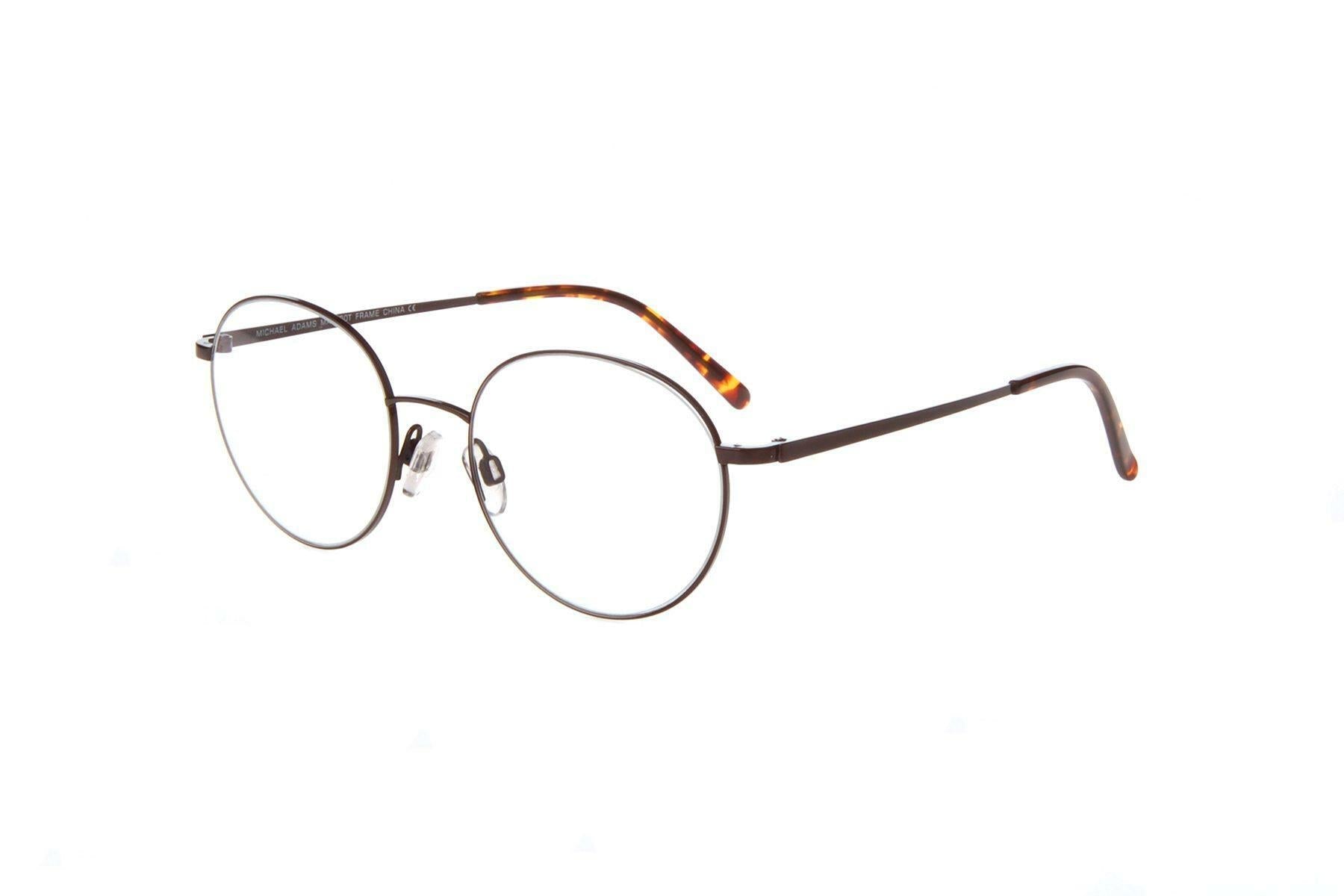 NEW MICHAEL ADAMS Brown MA630T TITANIUM Eyeglasses 51mm with Case