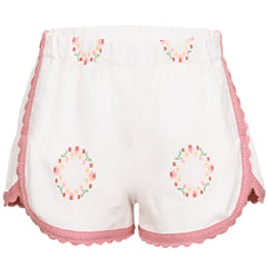 Orsina Cotton Shorts White & Pastel Print S - Shorts