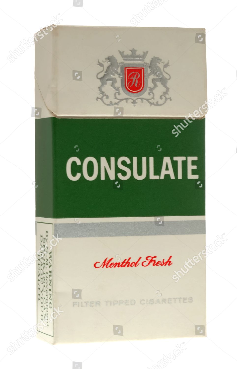 Packet 10 Consulate Menthol Cigarettes Editorial Stock Photo - Stock Image