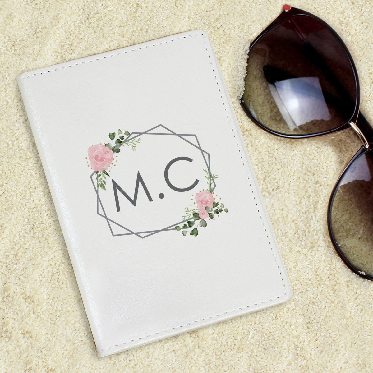 Personalised Floral Cream Passport Holder - Shop Passport Holders At Gift Moments - 1