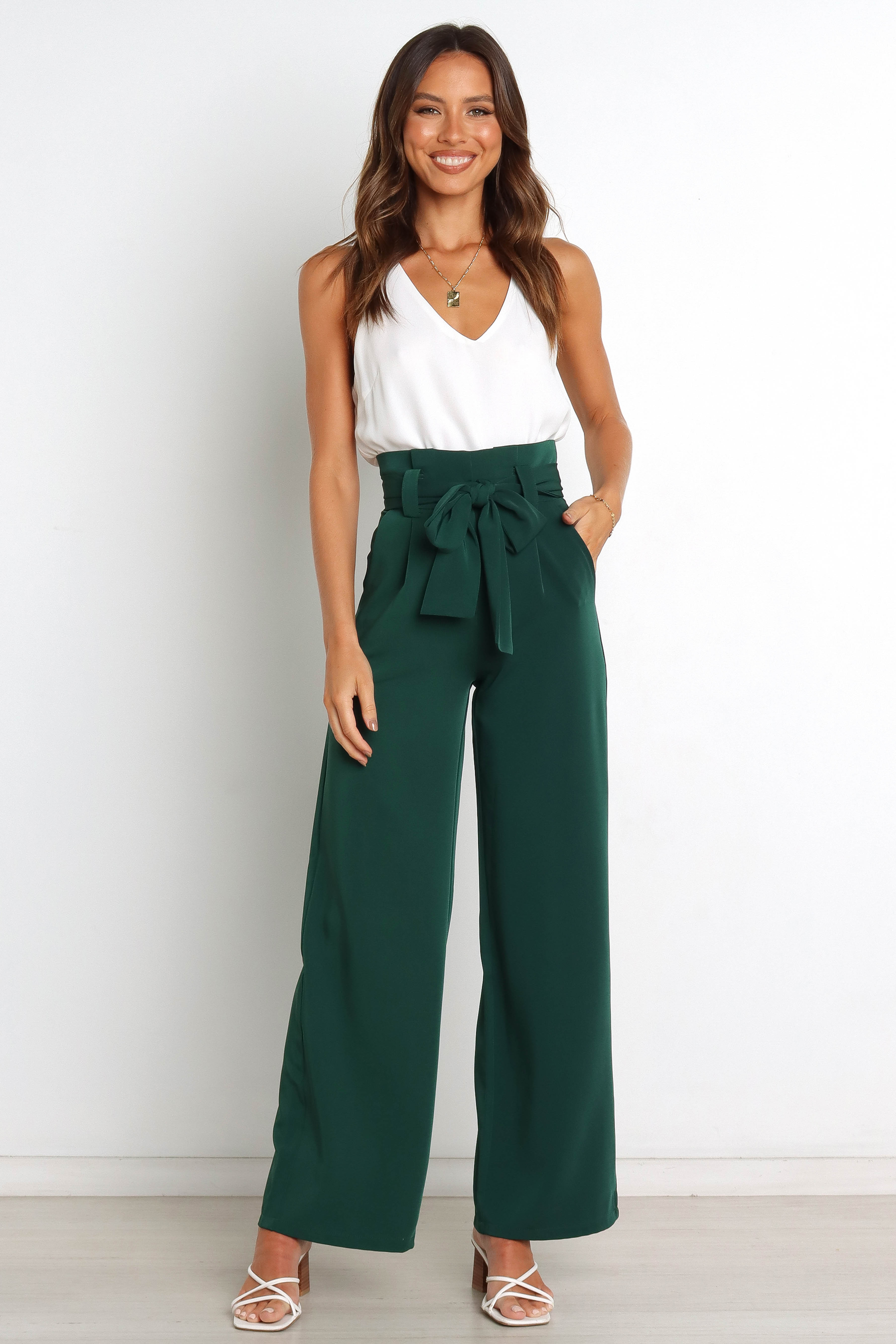 Petal and Pup USA BOTTOMS Kieran Pants - Emerald Green
