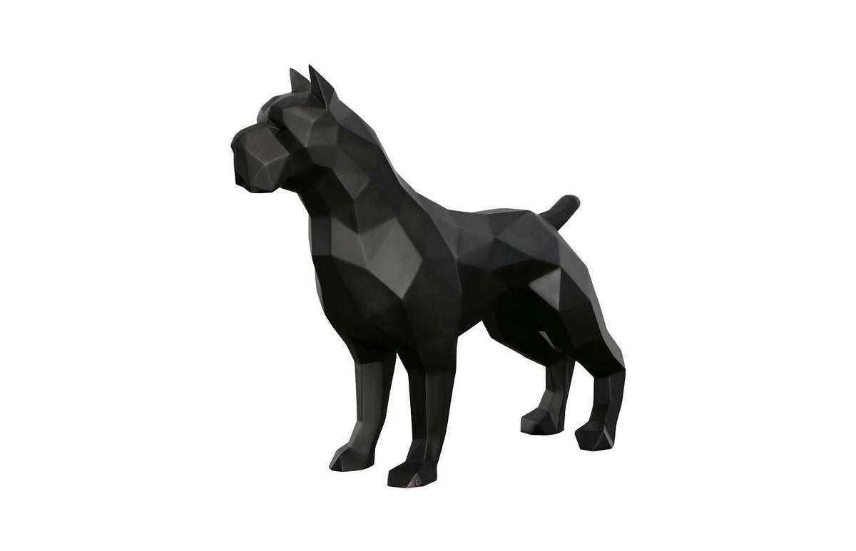 Pitbull Facet Sculpture Matte Black - Maison Vogue