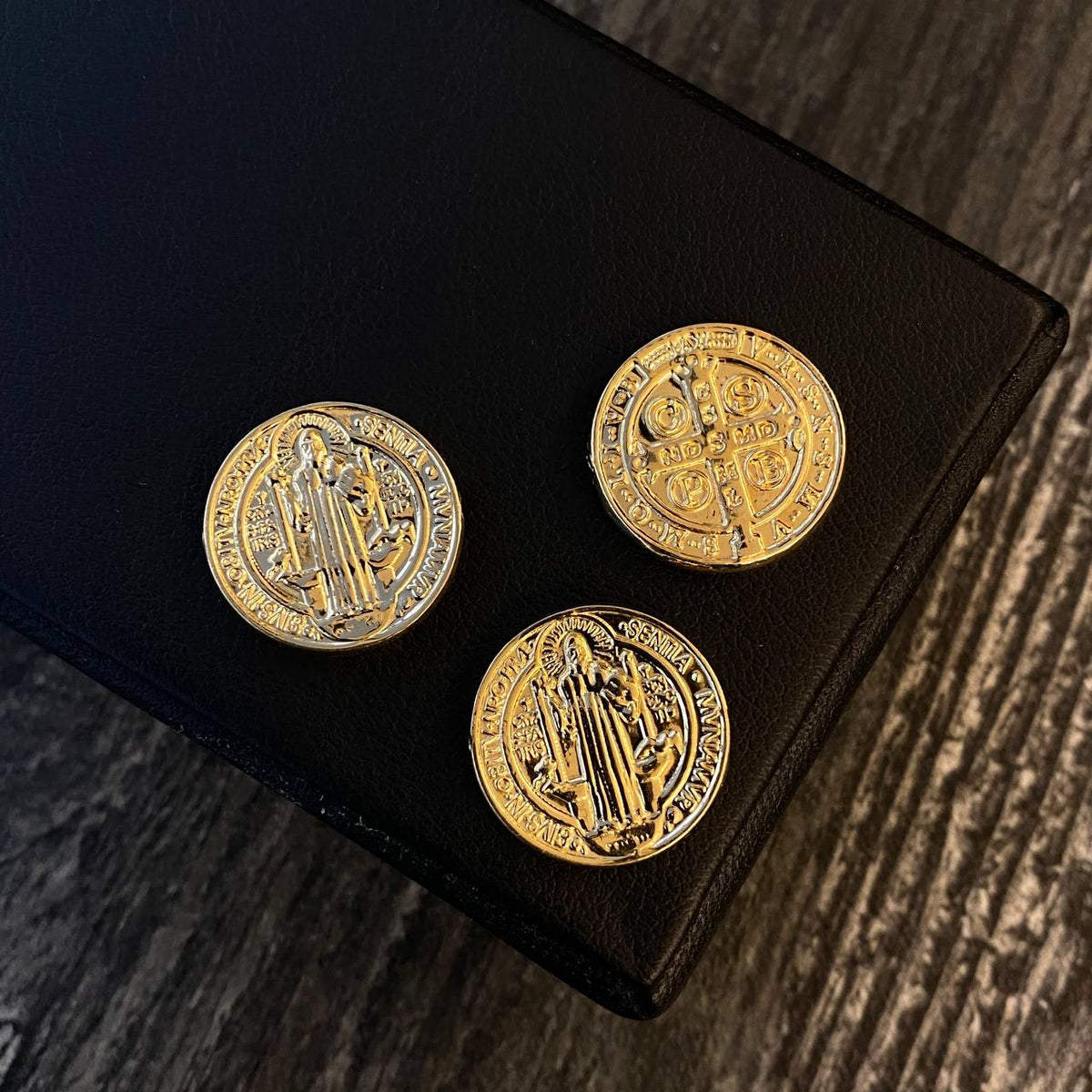 Herraje San Benito Tambor 1.4gr / 1.9cm Liso Oro Amarillo