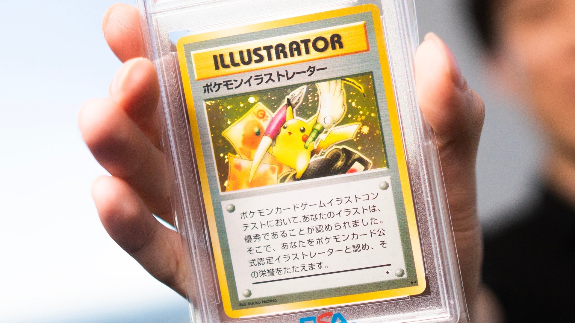 The world's most valuable Pokémon card, Pikachu Illustrator, sells for $580,000
