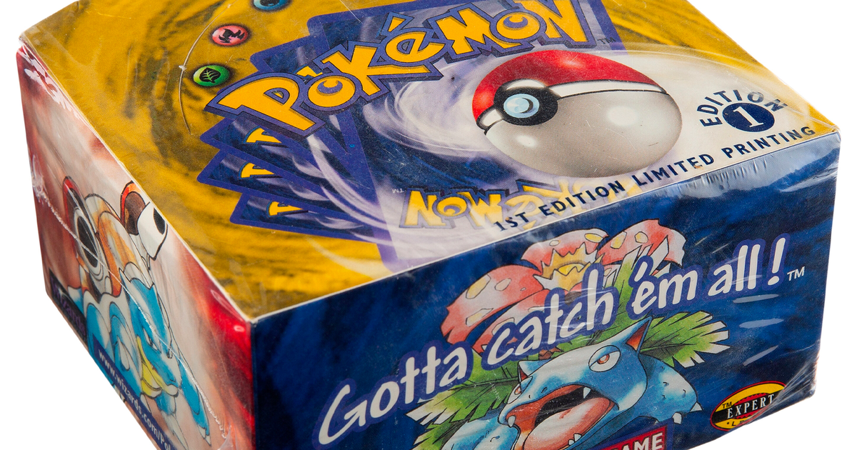 Sealed first-edition Pokémon TCG booster box fetches $384,000 at auction