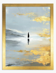 Golden Solitude Art Print Gold