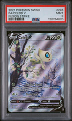 2021 Pokemon Sword & Shield Fusion Strike 245 Full Art/celebi V PSA 9 Graded Card