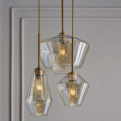 Modern Minimalist Amber Glass Pendant Light