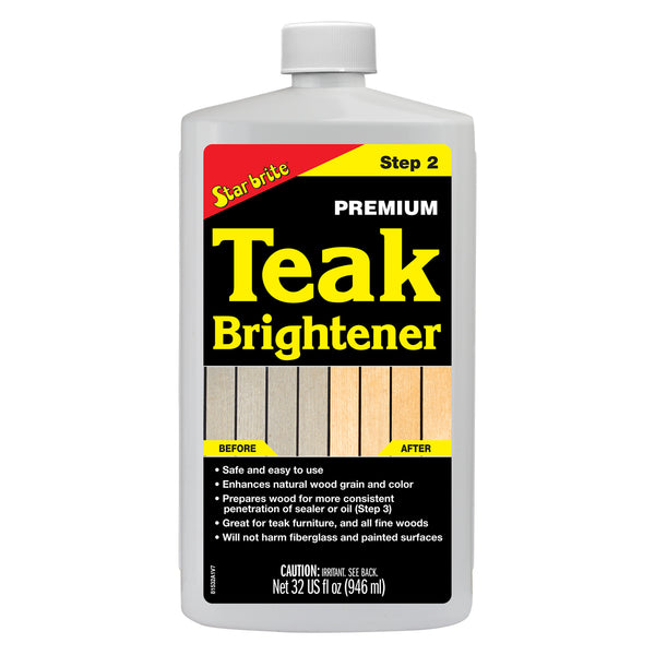 Starbrite Premium Teak Brightener - Enhances Natural Wood Grain