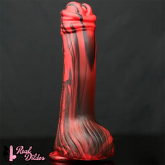 9.96in Big Horse Silicone Realistic Red Black Dildo For Anal Stimulation Real Dildos