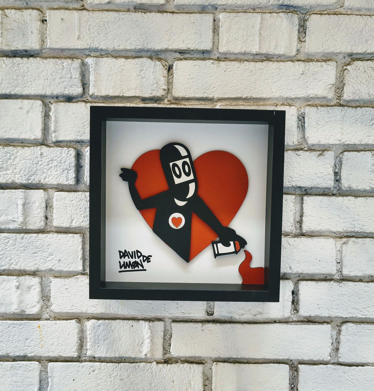 David de Limón - From Heart 1 - Madera con corte laser 30x30 cm