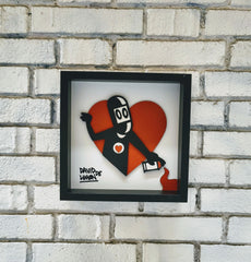David de Limón - From Heart 1 - Madera con corte laser 30x30 cm