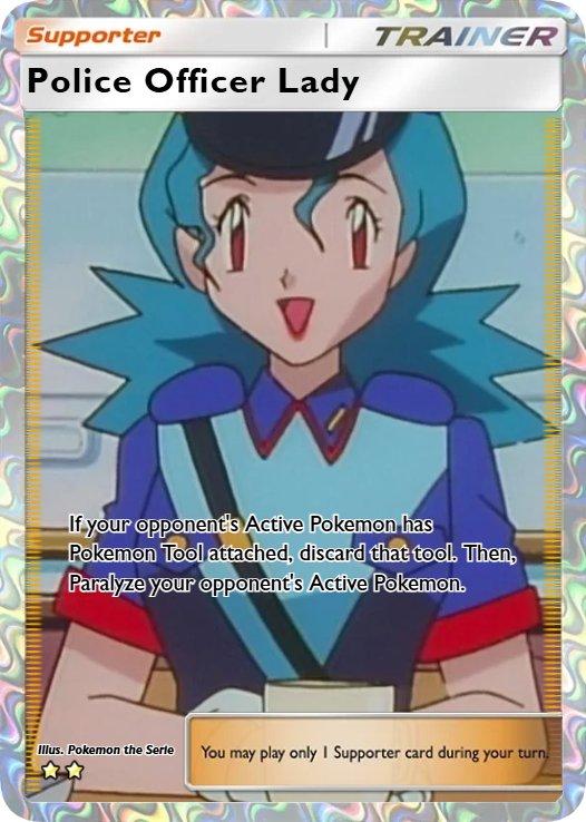 I can't wait for Police Officer Lady to be released : r/PTCGP