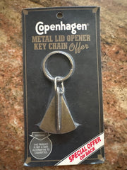 Vintage Copenhagen Metal Lid Can Opener Keychain Offer 1992 U.S. Tobacco  Company