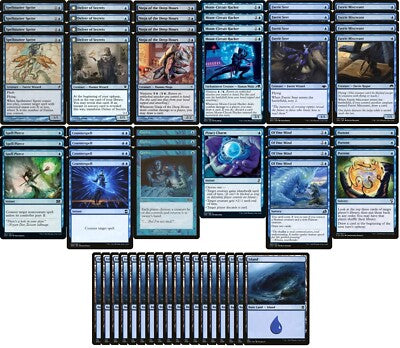Tier 1 Mono Blue Faeries Pauper Deck - Very Powerful - 60 Card MTG!!!