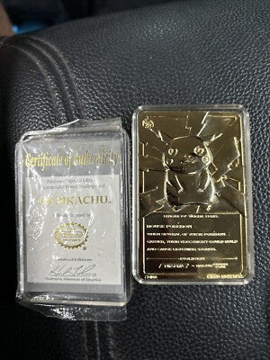 Pokémon™ Special Edition 23 karat Gold-Plated Trading Card #25 PIKACHU