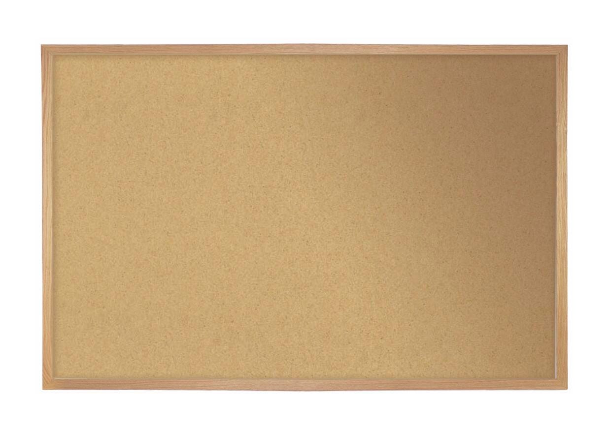 TACKBOARD - GHENT - NATURAL CORK BULLETIN BOARD - NATURAL OAK WOOD FRAME - 2 H X 3 W FT