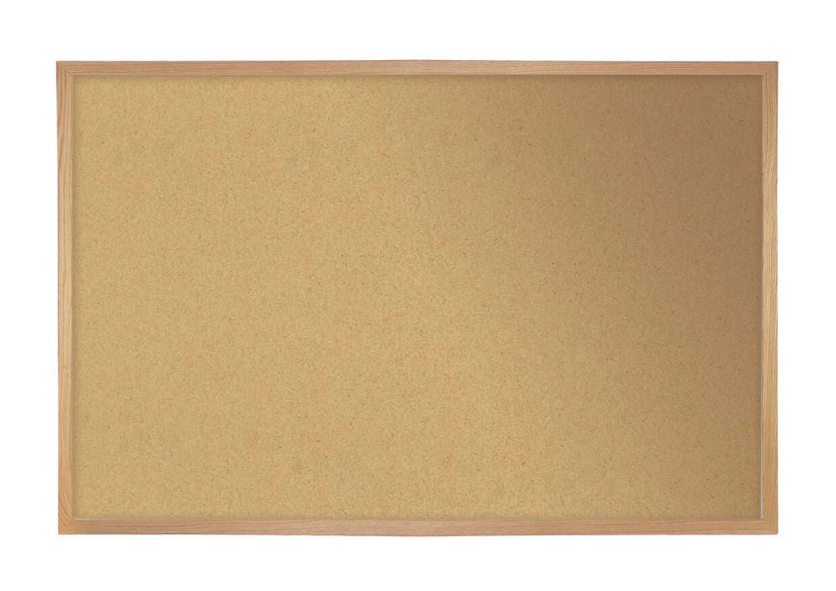 TACKBOARD - GHENT - NATURAL CORK BULLETIN BOARD - NATURAL OAK WOOD FRAME - 2 H X 3 W FT