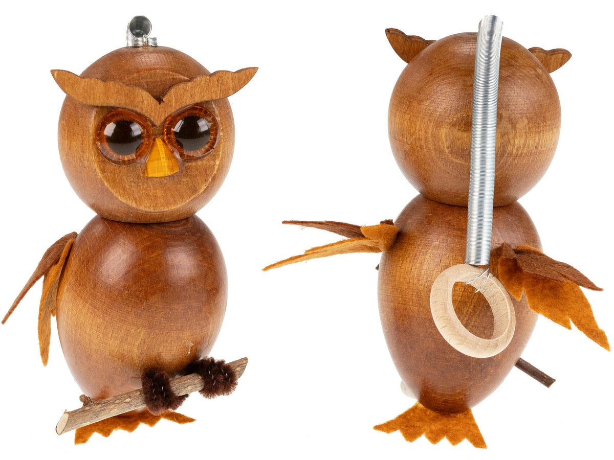 Schwingfigur aus Holz, Eule