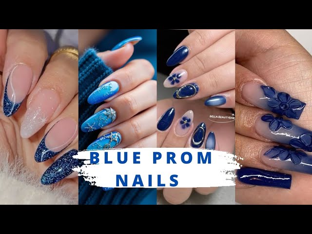 "Blue Prom Nails | Elegant & Glamorous Designs