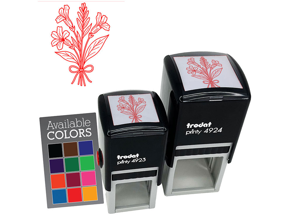 Wild Canna Flower Tropical Petals Plant Self-Inking Rubber Stamp Ink Stamper
