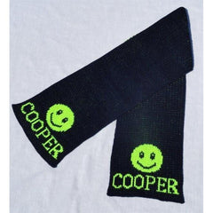 Smiley Face Personalized Knit Scarf-Scarves-Jack and Jill Boutique