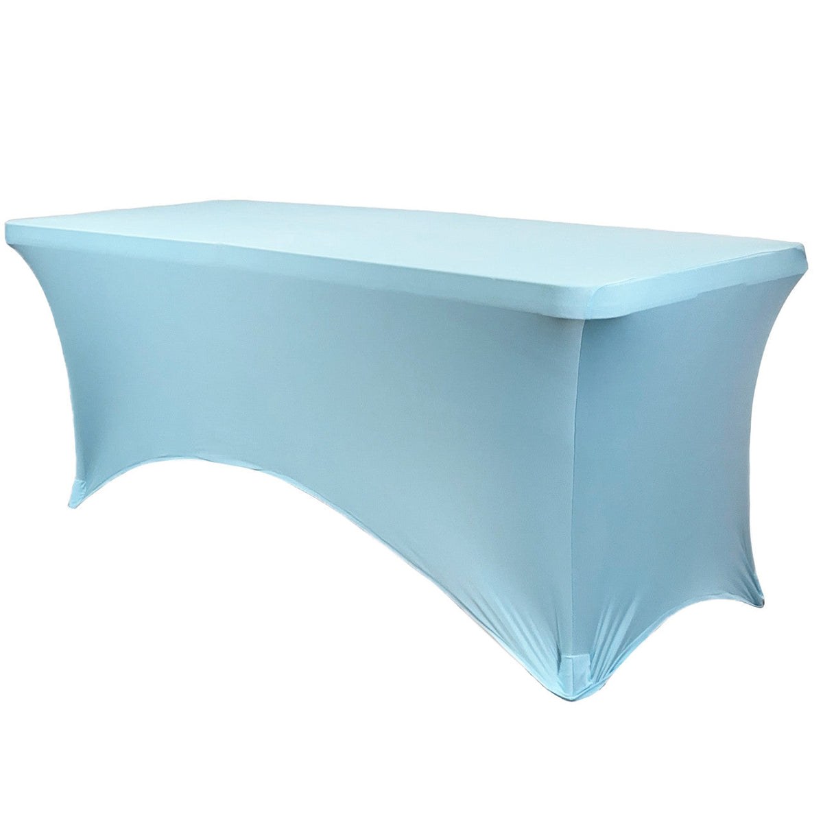 Spandex (6'x30") Banquet Table Cover in Light Blue