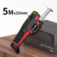 📏🔲 2-in-1 Maßband mit Laser – grüne Linie, Wasserwaage, automatische Arretierung – präzises Messen leicht gemacht! ✨