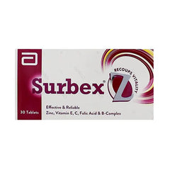 Surbex Z Tablets – High Potency Vitamin Supplement for Deficiency Correction – Available in Pakistan