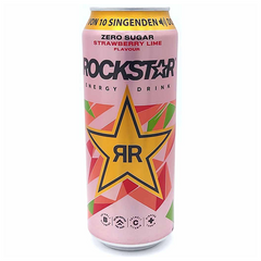 Rockstar Energy Drink Zero Sugar Strawberry Lime Flavour 12x 500ml
