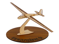 SZD 22 Mucha Deko Wooden Glider Segelflugzeugmodell aus Holz