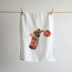 LAOGANMA CHILLI OIL TEA TOWEL — by Big Bite Studios