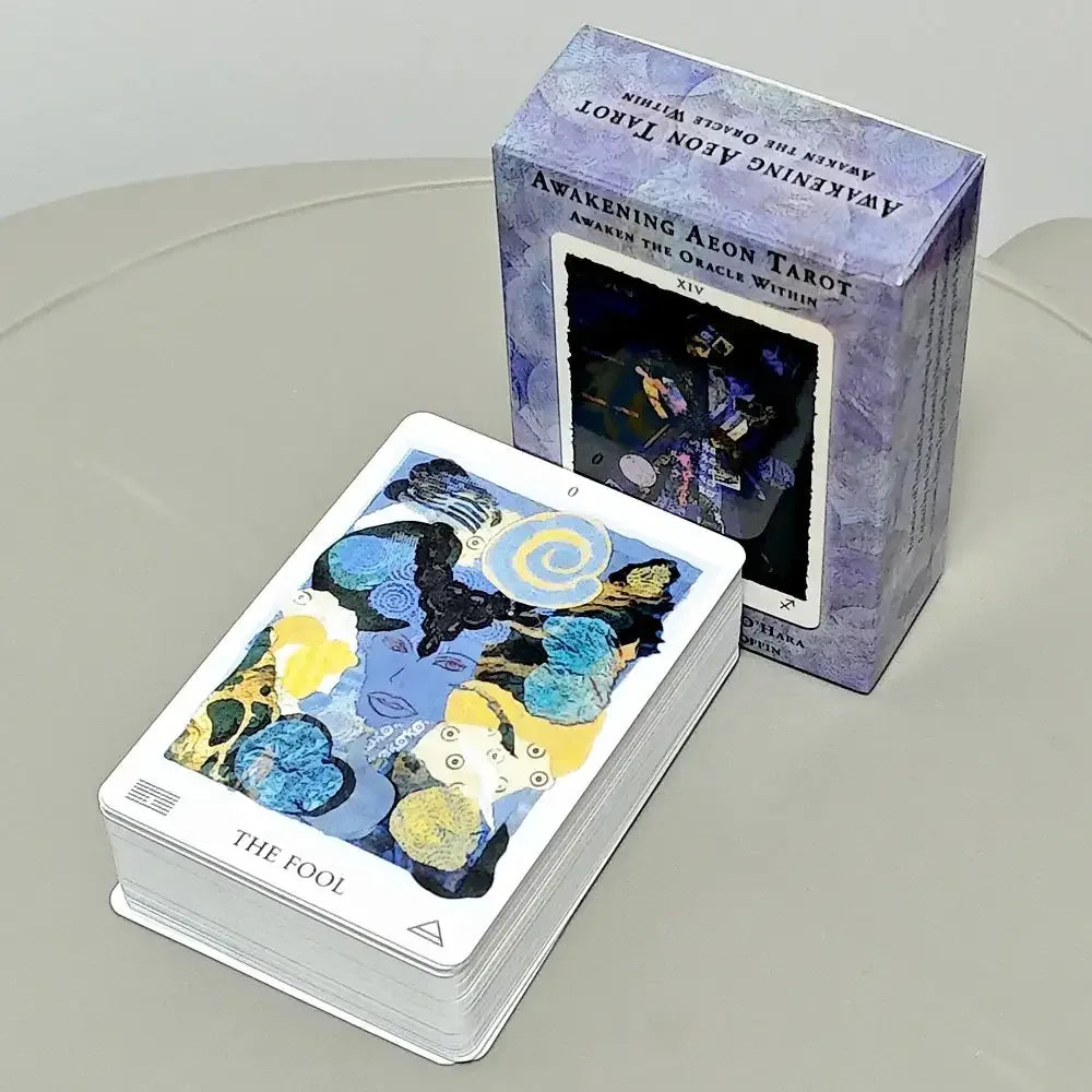 The Awakening Aeon Tarot Deck – 82 Beautifully Illustrated Cards | Compact 9 x 6 cm | Unique Major & Minor Arcana Depictions with Paper Manual Default Title