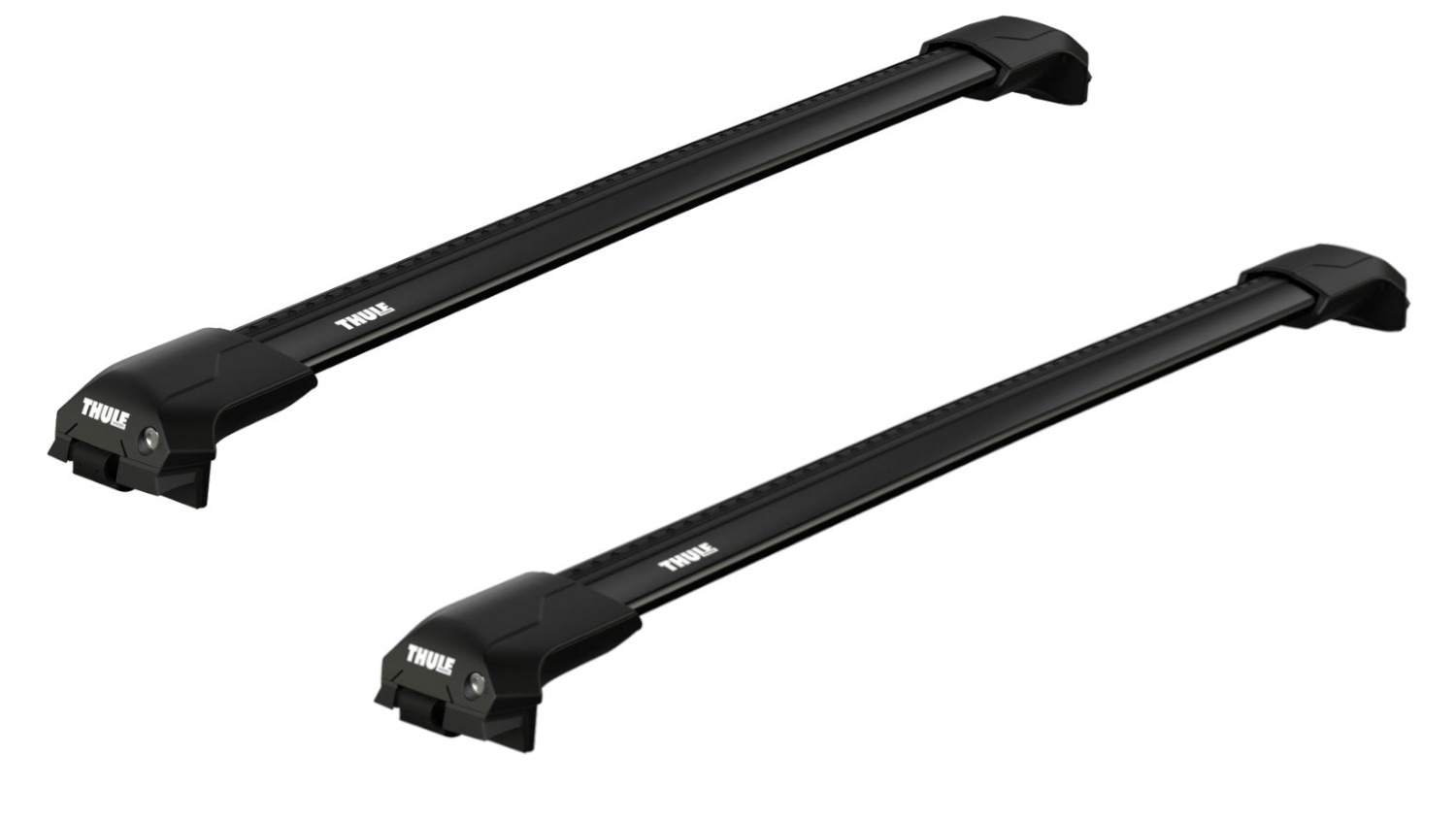 Black Thule WingBar Edge roof rail rack for the MERCEDES BENZ EQV 5-dr MPV, 2020 on with raised roof rails