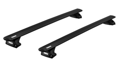 Black Thule Evo WingBar Roof Rack with flush rail clamps to fit MAZDA CX-5 5-dr SUV, 2017 on
