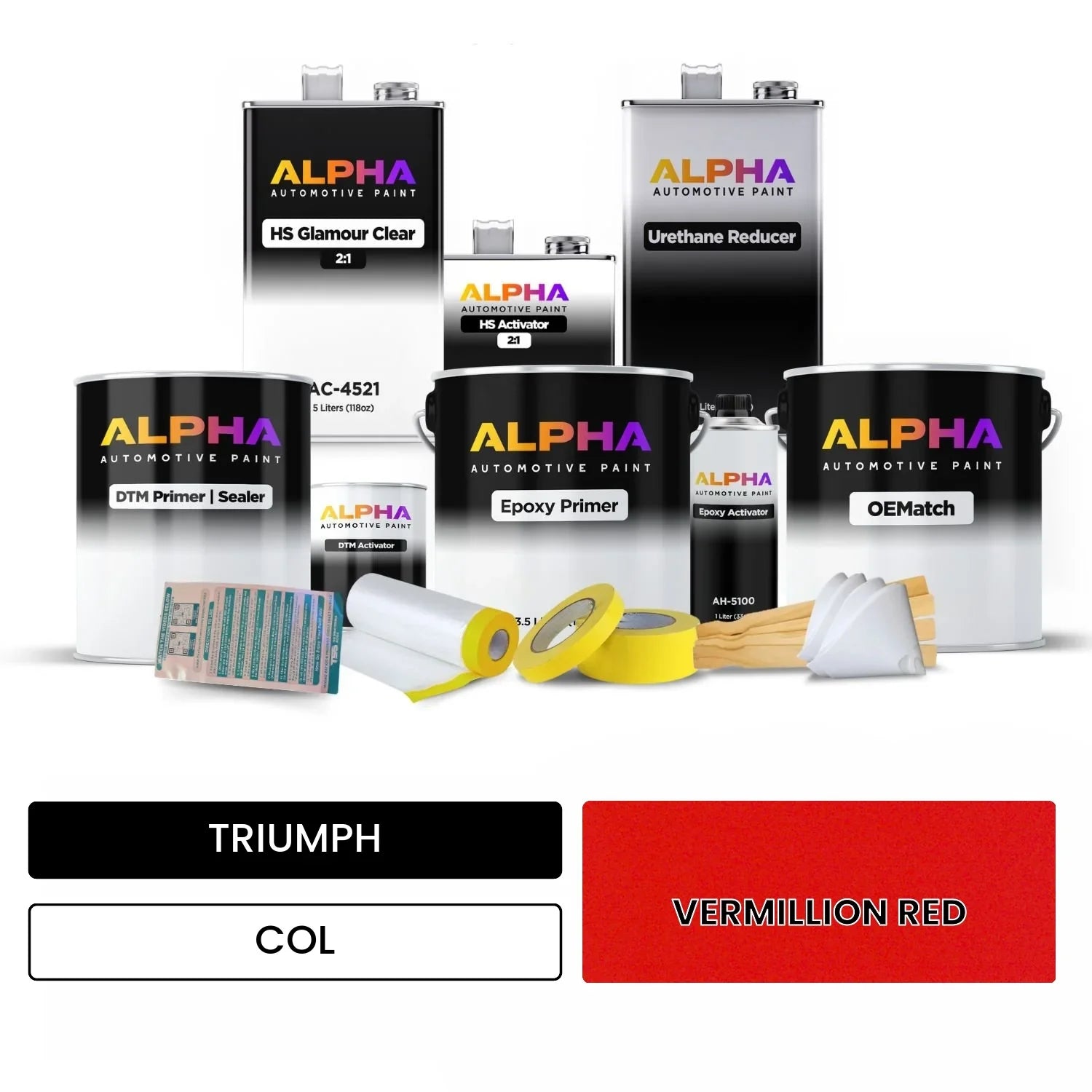 TRIUMPH VERMILLION RED COL OEMatch Vehicle Paint Kit