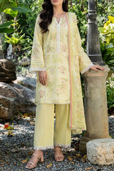 Unstitched Printed Embroidered Premium Lawn 3 Piece