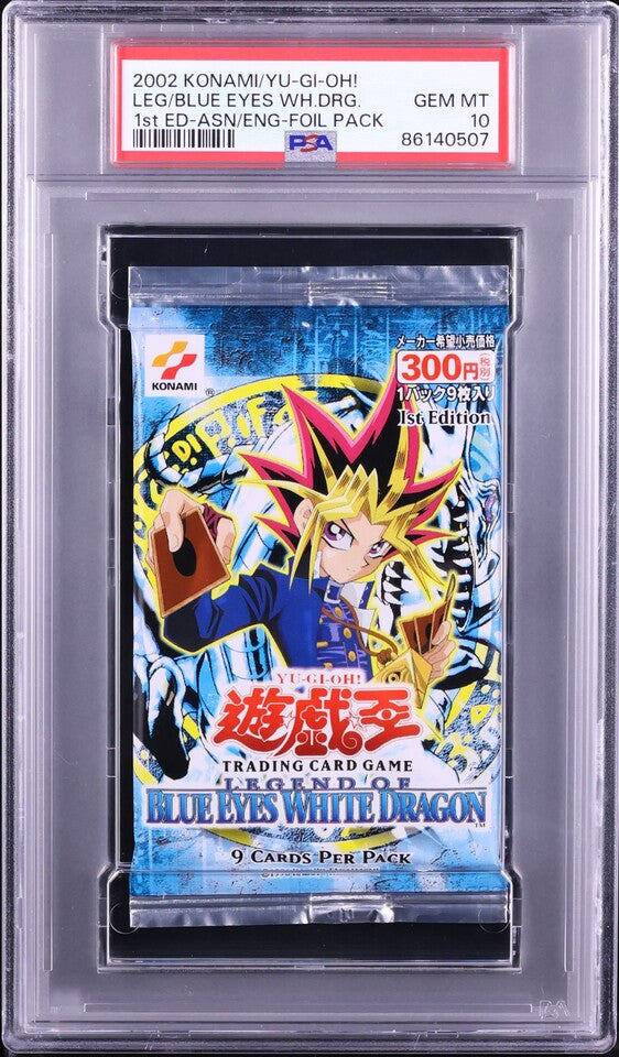 2002 Yu-Gi-Oh! Legend Of Blue Eyes White Dragon Asia Eng 1st Ed Foil Pack PSA 10