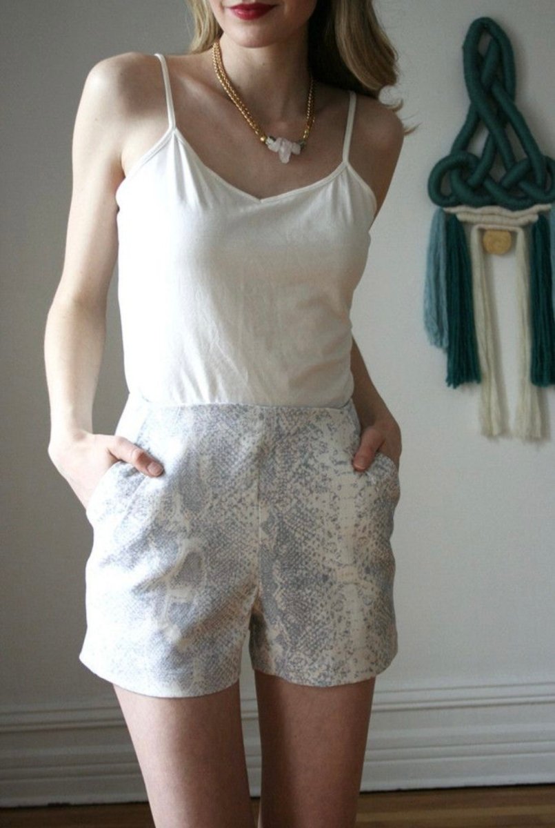 Valerie Dumaine Archive - Snake Print Shorts - Victoire BoutiqueValerie DumaineTops Ottawa Boutique Shopping Clothing