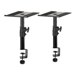 Studio‑Grade Clamp Mount Speaker Stand — Height Adjustable Desktop Platform for Monitors