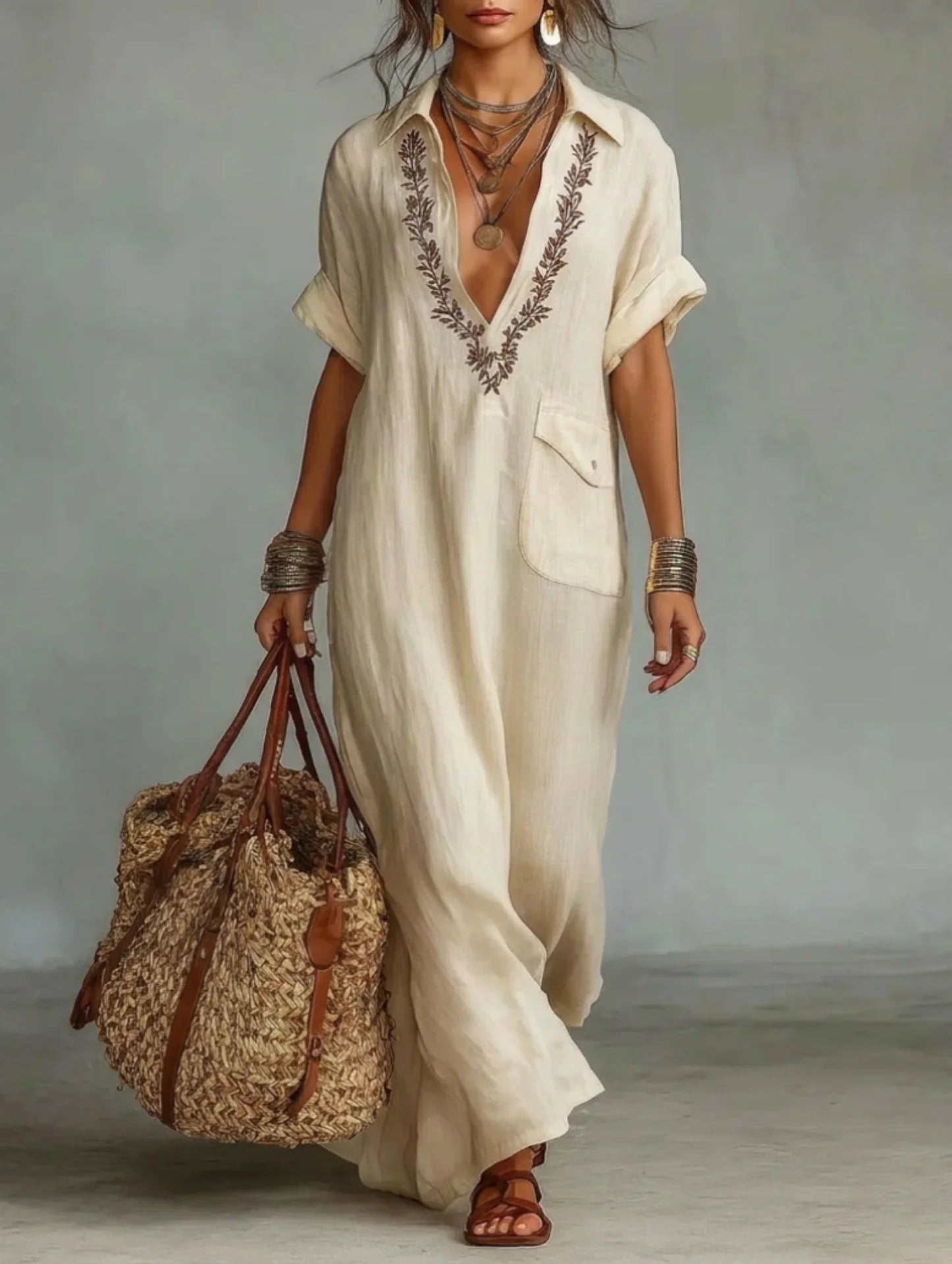 Marta | Bohemian Maxi Dress with Floral Print