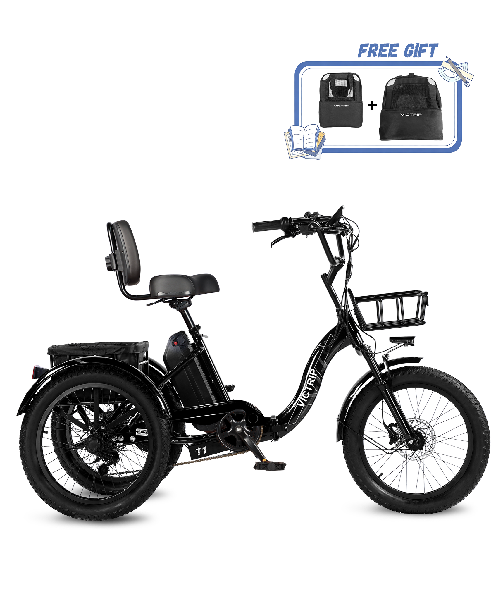 Electric Three Wheel Bikes For Adults | VICTRIP
