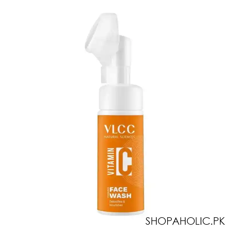 vlcc natural sciences vitamin c detoxifies & nourishes foaming face wash, 100ml main image