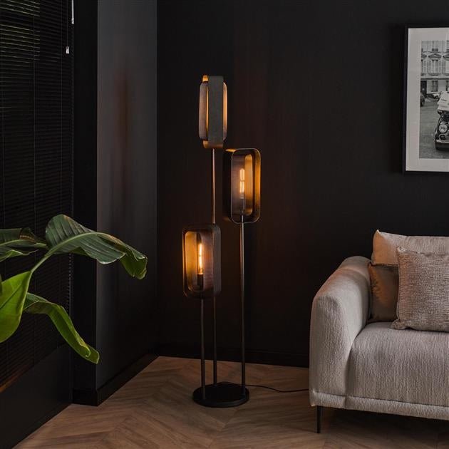 Floor lamp Jeff DH Interior Black Metal Atmospheric photo diagonal front view