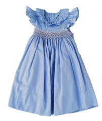 Sarah Sloan Smocked Dress - Blue/Pink